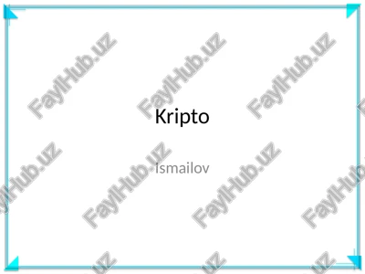 kripto — PPTX