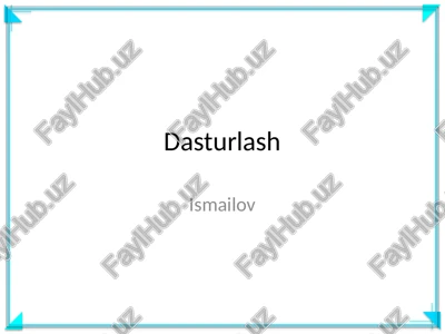 dasturlash — PPTX