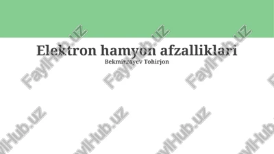 elektron hamyonlar — PPTX