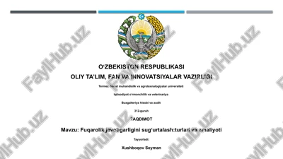 fuqarolik javobgarligini sugʻurtalash — PPTX