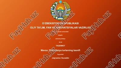 rebiyatsiya turlarning tasnifi — PPTX