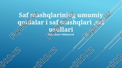 saf mashqlari — PPTX