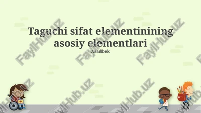 taguchi usulining asosiy elementlari — PPTX
