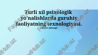 texnologiya va guruhiy faoliyat — PPTX