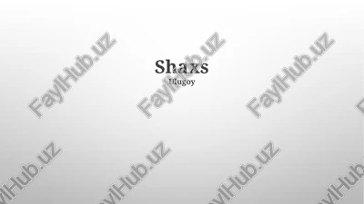 shaxsning majburiyatlari — PPTX