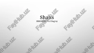 shaxsning huquqlari va majburiyatlari — PPTX