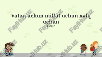 kelajak avlodlar uchun — PPTX
