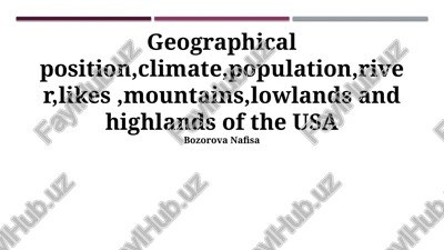 usa: geographical overview and climate — PPTX