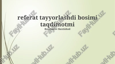 muvozanatni saqlash — PPTX