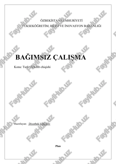 türk tili kelib chiqishi — DOCX