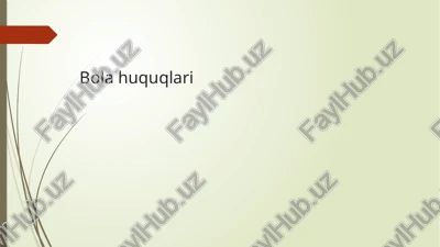 yunesko bolalar huquqlari — PPTX