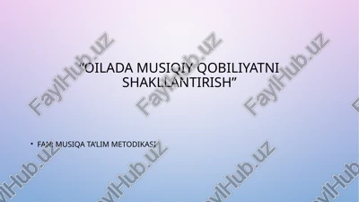 musiqa ta'lim metodikasi — PPTX