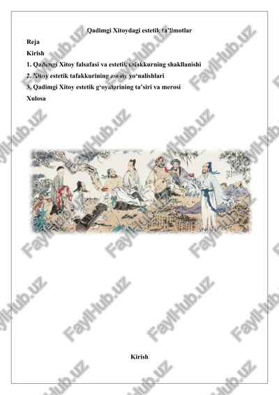 qadimgi xitoydagi estetik ta’limotlar — DOCX