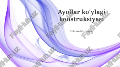ko'ylak qurulish asoslari — PPTX