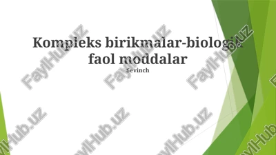 kompleks birikmalar-biologik faol moddalar — PPTX