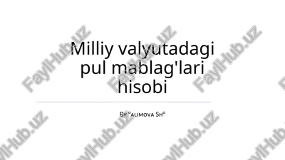moliyaviy hisobot standartlari — PPTX
