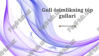 quyoshgul yog'i fanlari — PPTX