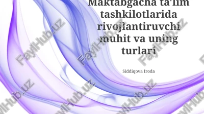 rivojlanish muhitlari turlari — PPTX