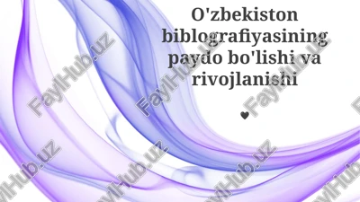 gul ochish sifatida tarbiya: zamonaviy oʻzbek bibliografiyasi — PPTX
