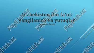 o'zbekiston ilm fa'ni: yangilanish va yutuqlar — PPTX