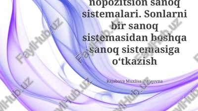 son tizimlari — PPTX