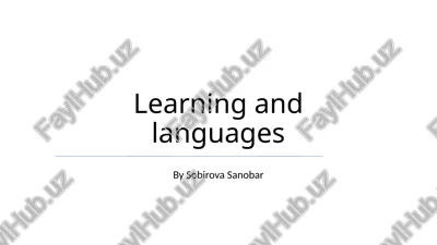 learning and languages — PPTX