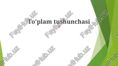 to'plam — PPTX