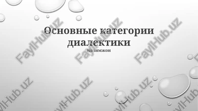 osnovnie kategorii dialektiki — PPTX