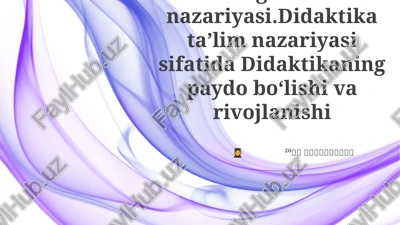 zamonaviy didaktika qo'llanmalari — PPTX