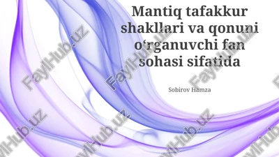 mantiqning mohiyati — PPTX