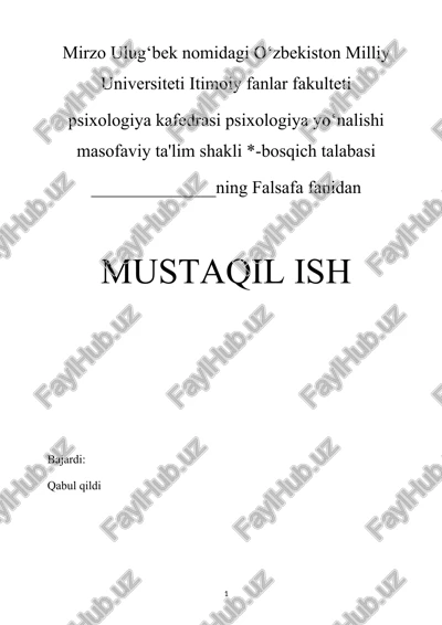 alisher navoiy asarlarida insonparvarlik g‘oyalari. — DOCX