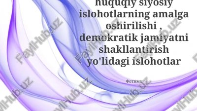 o'zbekistonda huquqiy va siyosiy islohotlar — PPTX