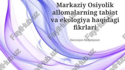 an'anaviy ekologik bilim — PPTX