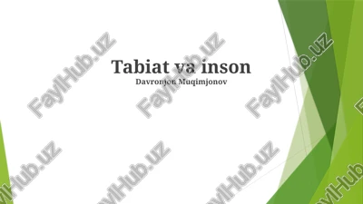 tabiat va inson — PPTX