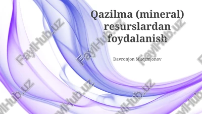 barqaror mineral qazib olish — PPTX
