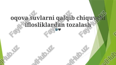 suvda suzib yuruvchi ifloslantiruvchi moddalar — PPTX