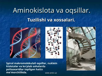 aminokislota va oqsillar — PPT