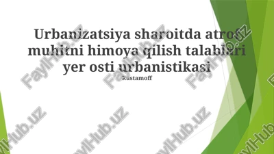 yer osti shaharlashtirish haqida rustamoff — PPTX