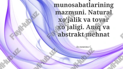 abstrakt mehnat tushunchasi — PPTX