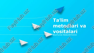zamonaviy o'qitish vositalari — PPTX