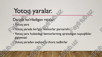 yotoqyaralar — PPTX