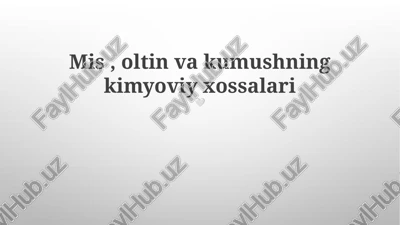 qotishmalar va intermetallik birikmalar — PPTX