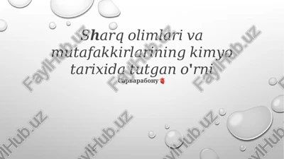 qadimgi donish: fikrning peshqadamlari — PPTX