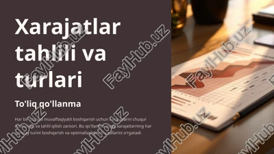 xarajatlar tahlili va turlari — PPTX