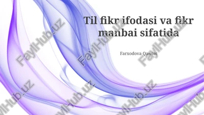 til fikri va fikr manbai — PPTX