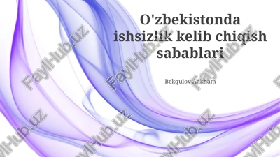 ko'nikmalar bo'shligi va ta'lim mos kelmasligi — PPTX