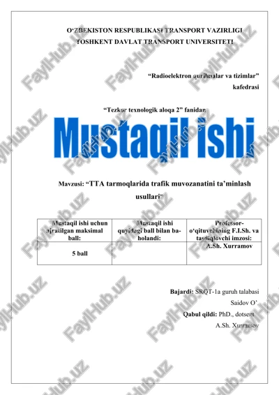tezkor texnologik aloqa 2 — DOCX