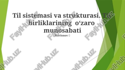 til sistemasi va strukturasi — PPTX