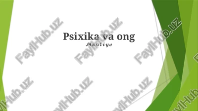 psixika va ong — PPTX