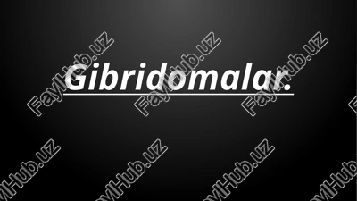 gibridomalar — PPTX
